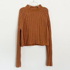 american eagle / mustard yellow mock neck knit sweater M